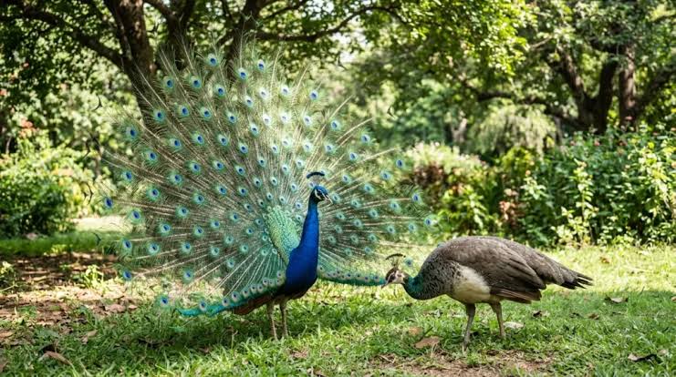 Peacock and Peahen: Male vs Female, and the Peafowl of Nepal